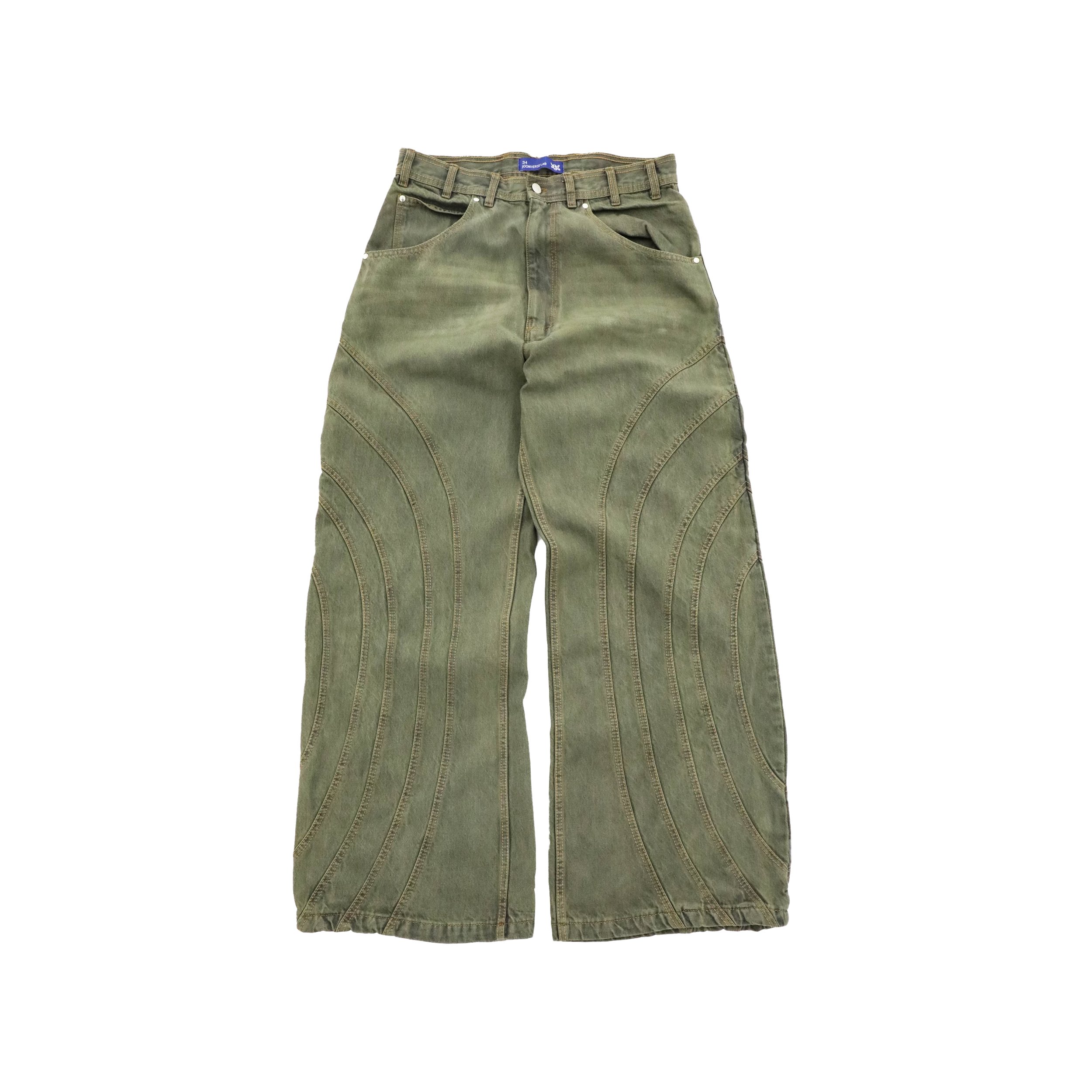 Wide 5 Panel Denim - Stonewash Olive — jOONIVERSE LAB